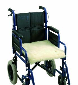Schapenvacht voor rolstoel zitting