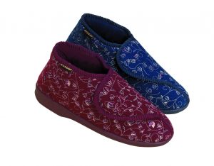 Pantoffels Betsy vrouw-rood of blauw
