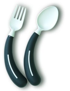 Henro-Grip vork of lepel linkshandig zwart