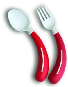 Henro-Grip vork of lepel rechtshandig rood